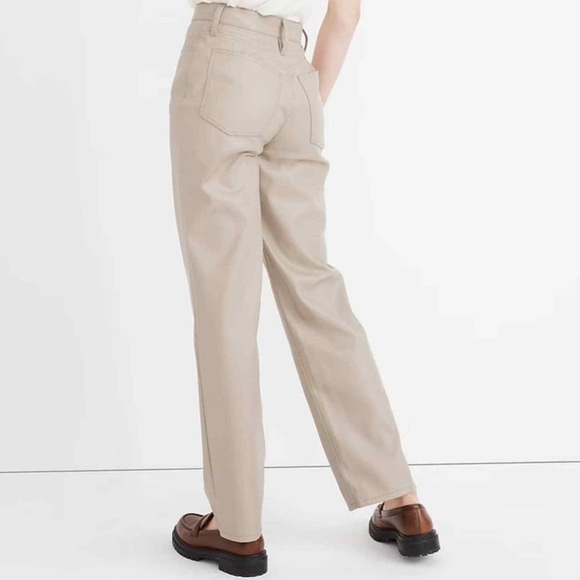 Madewell Faux Leather The Perfect Vintage Straight Jeans - Picture 2 of 16